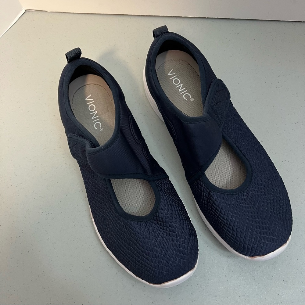 Vionic Blue Mary Jane Stylish Comfort Support Waking Shoes Sz 9